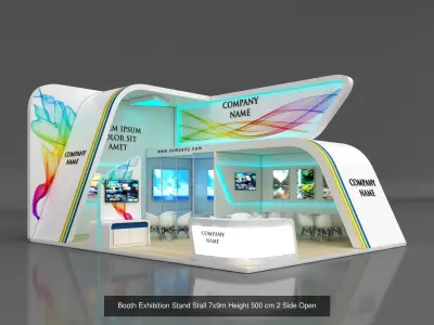10 Exhibition Stand Stall Booth 3D model 3D Model Collection 3D Model Pack 2