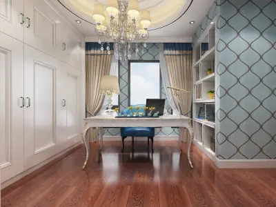 Modern European bedroom ChildrenVray 3Dmax model-N08 3D model