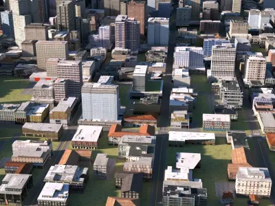 City 42 Low-poly 3D model