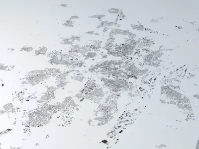 Strasbourg Streets and Buildings 3D model