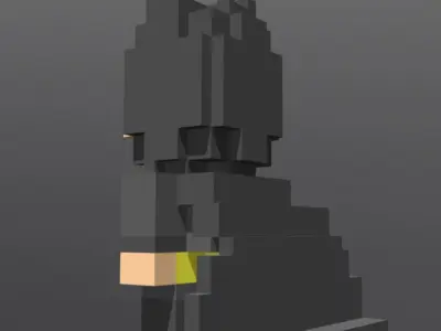 Batman voxel style  Low-poly 3D model