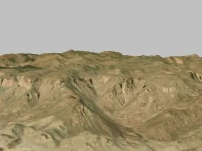 Terrain Thames 3d model Low-poly 3D model