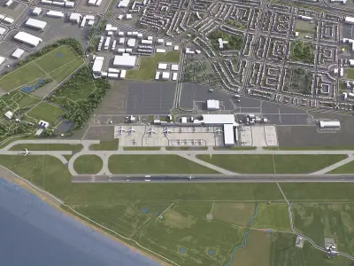 Liverpool - Airport - LPL Low-poly 3D model