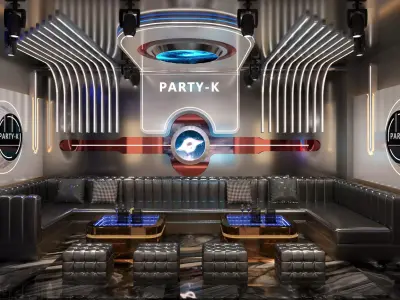 KTV room Low-poly 3D model