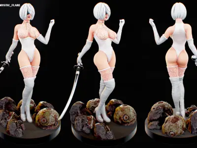 2B - Nier Fanart 3D print model