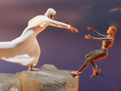 Mount rescue Low-poly 3D model