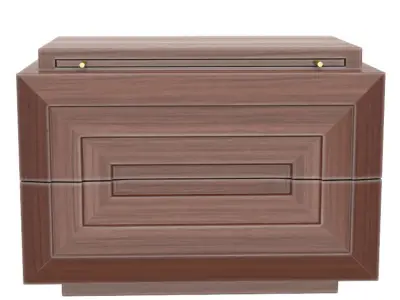 Barry wooden nightstand with two drawers 3D model
