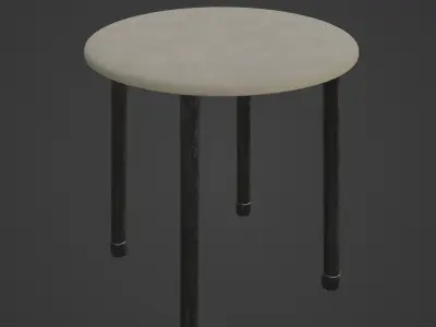 Steel Stool E 01 3D model
