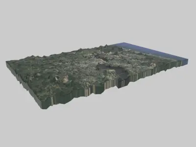 Jacksonville City Low-poly 3D model