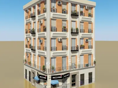 Photorealistic Low Poly Building 3D model