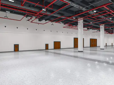 Exhibition Hall interior 7  3D model