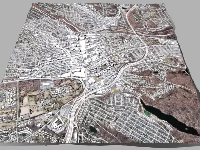 Cityscape White Plains New York United States 3D model