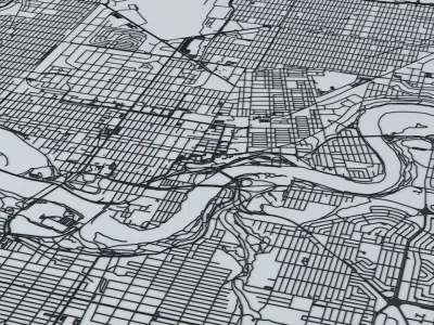 Edmonton Road Network and Streets 3D model