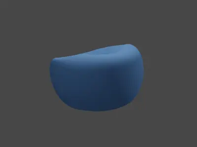 Bean Bag Chair Low-poly 3D model