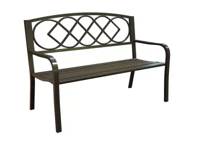 Park Bench 04 - Game-ready - PBR Low-poly Low-poly 3D model