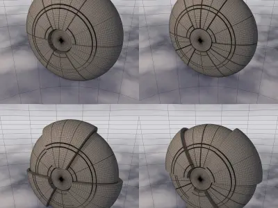 Sci-Fi Spaceship A 002 3D model