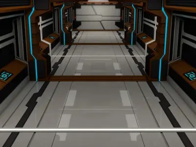 Sci Fi Corridor 3D model
