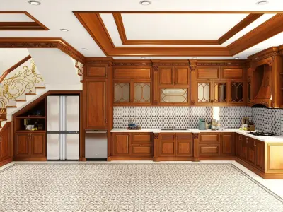 Classic Interior Scene from Real House in Vietnam Max Vray 3D model