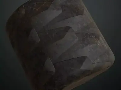 Dark Weathered Shingle Plating PBR Seamless Texture