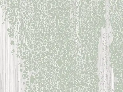 Bubble Drip Accent Mural over Pinstripe Wall  Texture