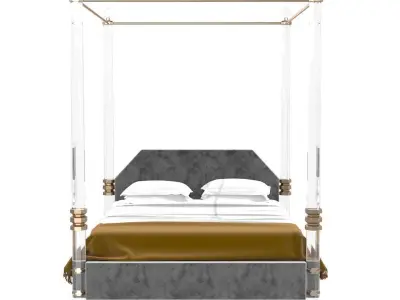 Charles Hollis Jones Bob Hope King-Size Bed in Lucite    3D model