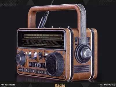 Radio 3D model shop