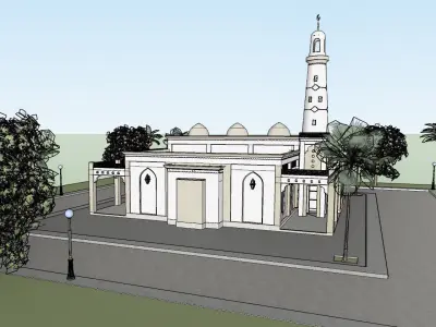 Mosque islamic design 2 3D model