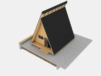 Aframe cabin Montana 3D model