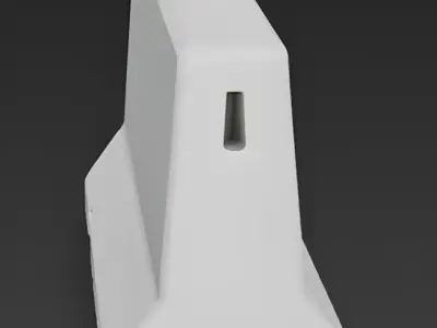 Stylized Concrete Road Barrier 3D Model 3D Model Low-poly 3D model