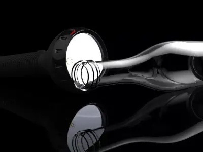 Torch Light and Bottle Free 3D model