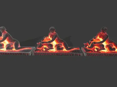 lava statue Low-poly 3D model