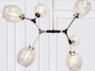 NEXPO lamp with four balls hanging from it 3D model