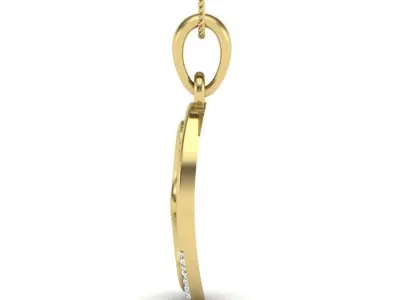 Women E pendant 3dm stl render detail 3D print model