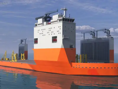 Cargo Heavy Lift Ship 3D model