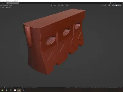 Road Barrier Arrow  Low-poly 3D model Low-poly 3D model