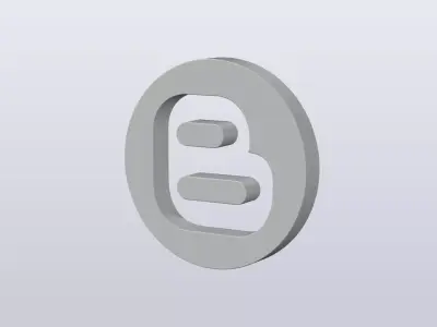 Blogger Icon Low-poly 3D model