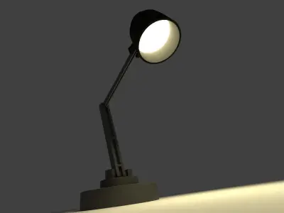Table Lamp Old School Low-poly 3D model
