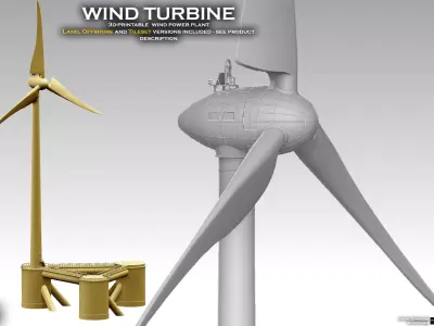 Wind Turbine 3D print model