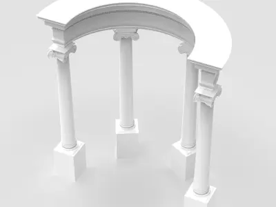 Neoclassical Circular Pavilion   3D print model
