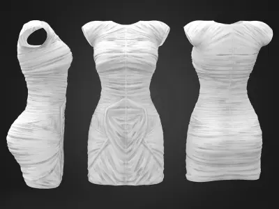 Nylon Dress Low-poly 3D model