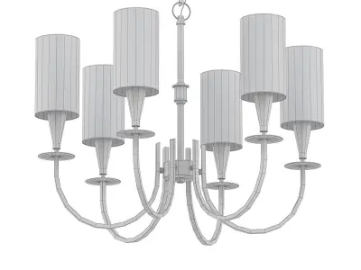 Mason five light chandelier with shades 3D model