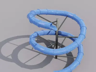 Slide  Low-poly 3D model