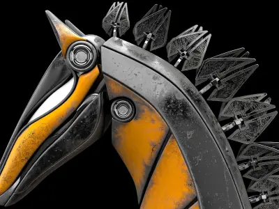 Horse Robot Low-poly 3D model