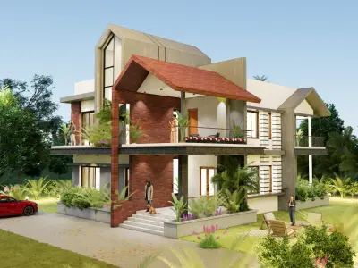Modern Residential Design - Residential House - Sketchup 3D 3D model