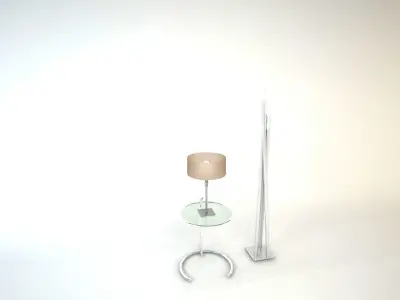 Sofa set 3D model wooden cabinet with two doors 3D model