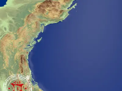 America elevation map North South Central elevation map 3D model