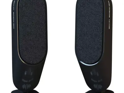 Sci-Fi Speakers Low-poly 3D model