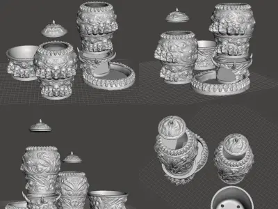 Forbidden jar - Forbidden dice tower - Forbidden flowerpot 3D print model