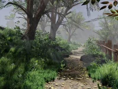 Forest path Scene 3D model