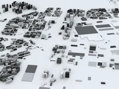 Wuhan Streets and Buildings 3D model